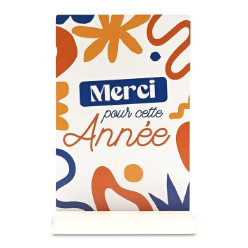 Plaque en bois à poser "Merci pour cette année" - Collection Merci pour cette année