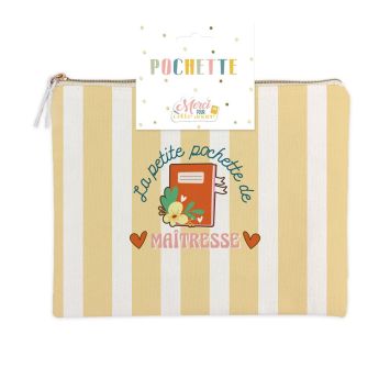 Pochette rayée "La Petite Pochette de Maîtresse" au design chic | jourdefete.com