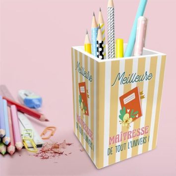 Pot à crayons - Maîtresse - Collection Merci pour cette année