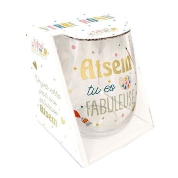 Un verre rond à offrir à l'ATSEM de votre enfant | jourdefete.com