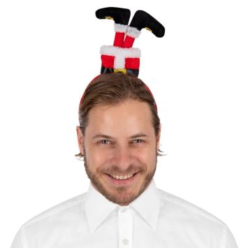 Un joli serre-tête portant les jambes du Père Noël | jourdefete.com