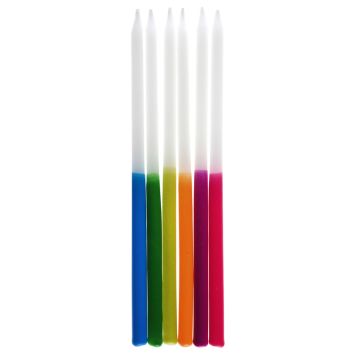 12 bougies bicolores pour anniversaire - Collection Festicolor - Couleur au choix