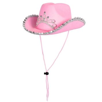 Chapeau Cowgirl Fille - Rose | jourdefete.com