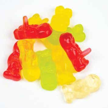 Bonbons gélifiés homme sexy aux fruits