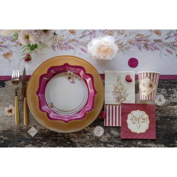 6 assiettes en carton - Diamètre 21 cm - Collection Sienne