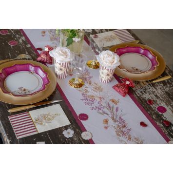 Chemin de table en polyester - 28 cm x 2,5 m - Collection Sienne