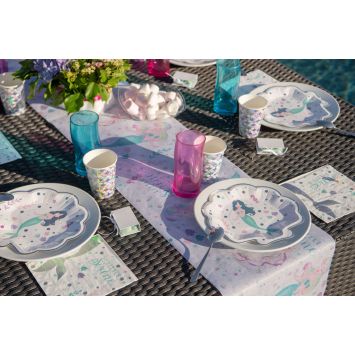 10 Assiettes en carton Little Sirène