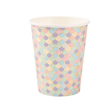 gobelet en carton de la collection sirène pastel