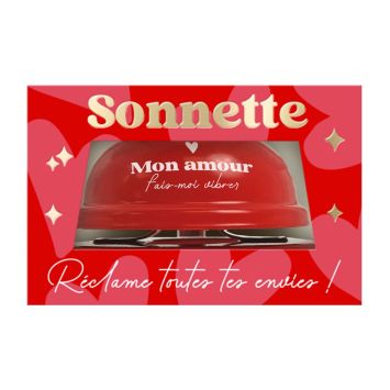 Sonnette en métal - Saint-Valentin - Collection Chéri Chérie