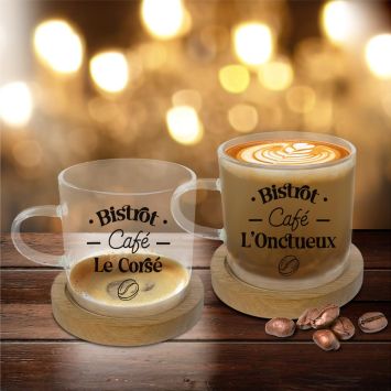 Coffret de 4 tasses à café - Collection Bistrot