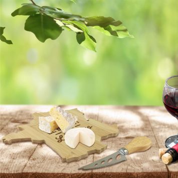 Coffret Découpe avec planche en forme de France - Collection Bistrot