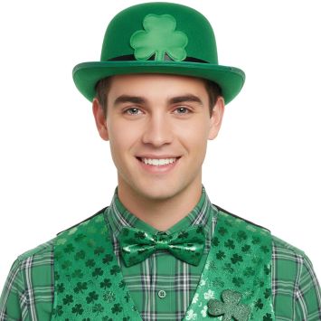 Chapeau melon avec trèfle - Saint-Patrick