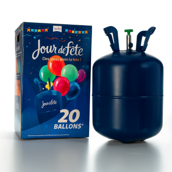 Bouteille d'hélium pour gonflage de 20 ballons - Jour de Fête - 0,17 m³