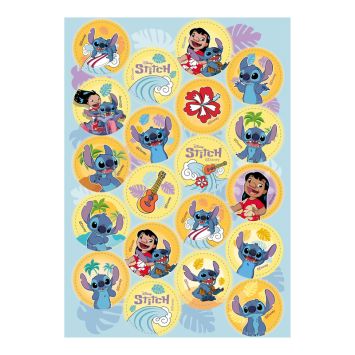 20 disques comestibles pour gâteau d'anniversaire - Diamètre 3,4 cm - Stitch™