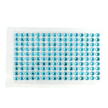 Strass Autocollants Turquoise - 160 Pièces