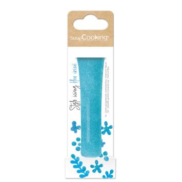 Stylo de gel alimentaire bleu irisé de 26 g, décoration scintillante pour pâtisseries | jourdefete.com