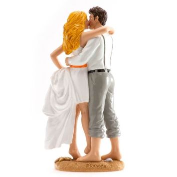 Sujets mariés à plage - 16cm
