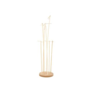 CENTRE DE TABLE SUPPORT A BALLONS 7 Tiges en Bois Diam 17cm x 68cm