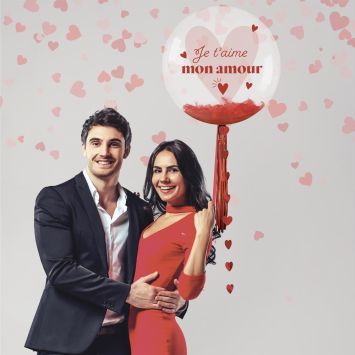 Ballon Bulle - 35 cm - Saint-Valentin - Collection Chéri Chérie