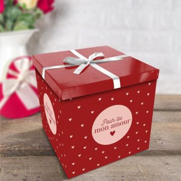 Boîte Cadeau - Saint-Valentin - 30 x 30 x 30 cm - Collection Chéri Chérie