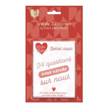 Jeu de 24 cartes - Spécial Couple - Saint-Valentin - Collection Chéri Chérie