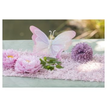 Papillon irisé avec pince - 16 x 3 x 19 cm