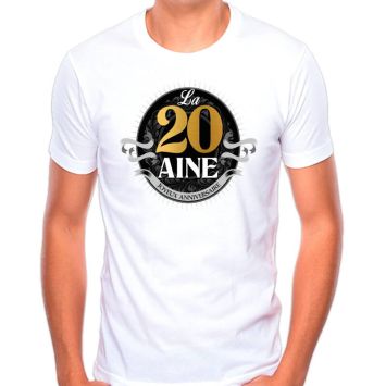 T-shirt à dédicacer Anniversaire - Homme - Age au choix