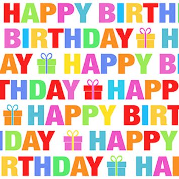 Serviettes anniversaire motifs colorés | jourdefete.com
