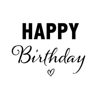20 serviettes en papier - 33 x 33 cm - À la Carte "Happy Birthday Noir et Blanc"