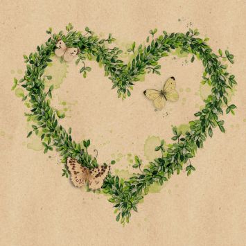 20 serviettes en papier - 33 x 33 cm - By Nature "Green Dream"