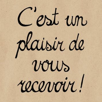 20 serviettes en papier - 33 x 33 cm - By Nature "C'est un plaisir de vous recevoir !"
