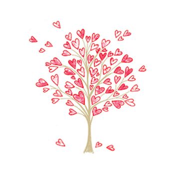 20 serviettes cocktail en papier - 25 x 25 cm - Love Tree