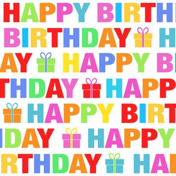 20 serviettes cocktail en papier - 25 x 25 cm - Happy Birthday Colour
