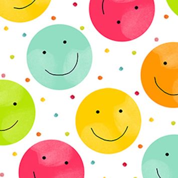 20 serviettes cocktail en papier - 25 x 25 cm - Happy Smiley