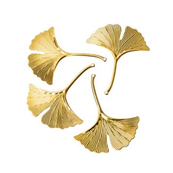 feuilles-ginkgo-metal-or-confettis-table-reveillon-noel | JOURDEFETE.COM