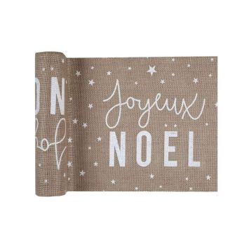 chemin-table-joyeux-noel-toile-jute | jourdefete.com