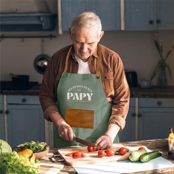 Tablier de cuisine "Les petits plats de Papy, c’est les meilleurs" - Collection Papy d'Amour