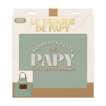 Tablier de cuisine "Les petits plats de Papy, c’est les meilleurs" - Collection Papy d'Amour
