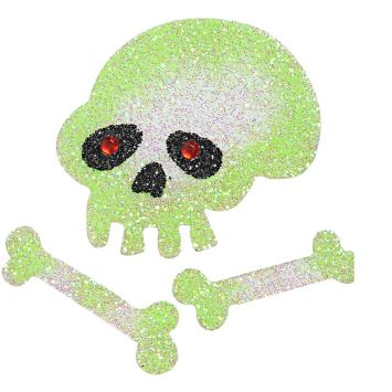 Tatoo Tête de Mort et Maquillage Paillette | jourdefete.com