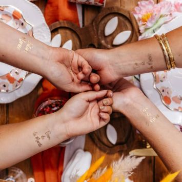 16 Tatouages Or EVJF - Team de la Mariée et Future Mariée