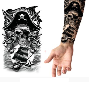 Tatouage temporaire - 14 x 30 cm - Pirate