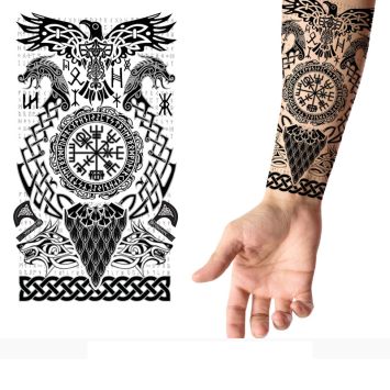 Tatouage temporaire - 14 x 30 cm - Viking