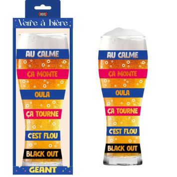 Verre à bière géant - 1,5 l - Collection Apéro