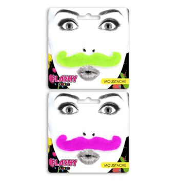 Une belle moustache verte ou violette pour votre fête | jourdefete.com