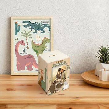 Tirelire en bois pour enfant - Explorateur