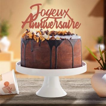 Top Gâteau - Joyeux Anniversaire - Collection Terracotta