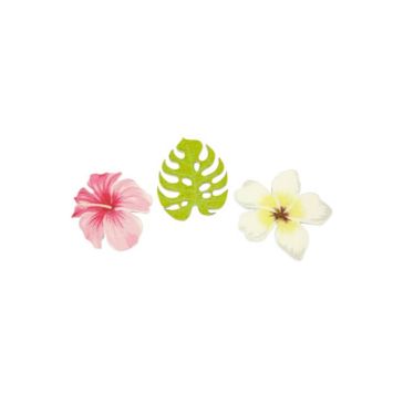 9 Confettis de Table en Bois - Tropical | jourdefete.com