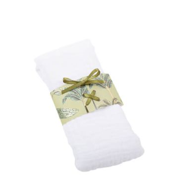 10 Ronds de Serviette Tropical Peacock Dégradé de Vert Amande et Or 16 x 4 cm + Ruban | jourdefete.com