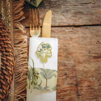 10 Ronds de serviette - Collection Tropical Peacock