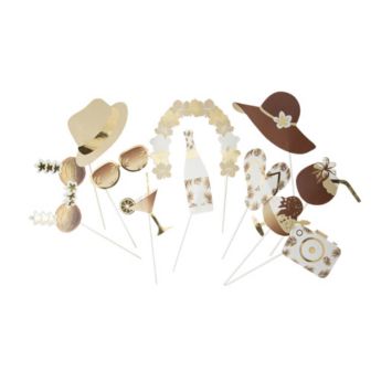 kit photobooth 11 pièces de la collection tropicool